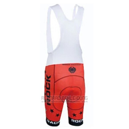 2015 Fahrradbekleidung Rock Racing Shwarz und Orange Trikot Kurzarm und Tragerhose